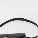 GUCCI Shoulder Bag Leather Black Gold Auth ep11944-8