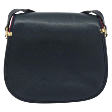 GUCCI Shoulder Bag Leather Navy Gold 007 261 0107 Auth ep11947 - 0