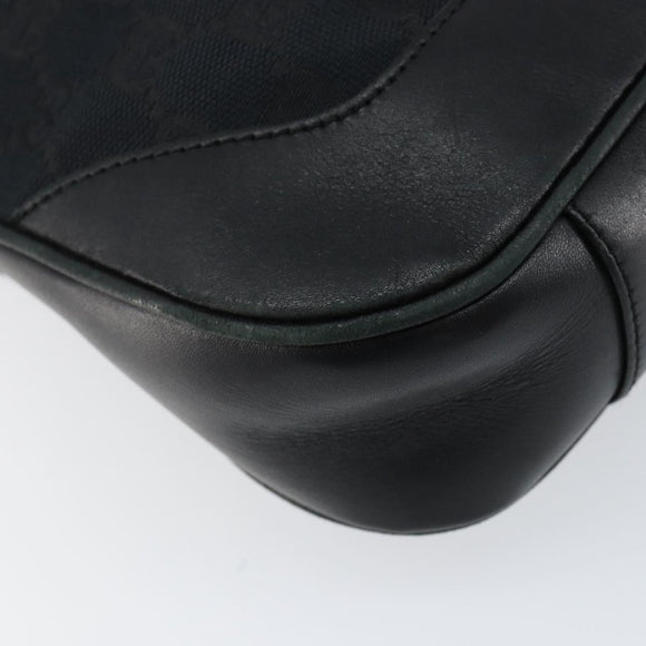 GUCCI GG Canvas Bamboo Shoulder Bag 2way Black Silver 001 4095 Auth ep11948