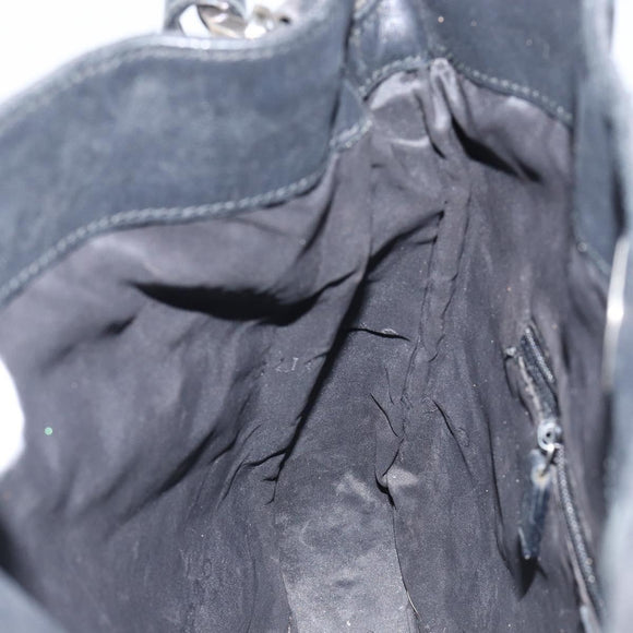 GUCCI GG Canvas Bamboo Shoulder Bag 2way Black Silver 001 4095 Auth ep11948