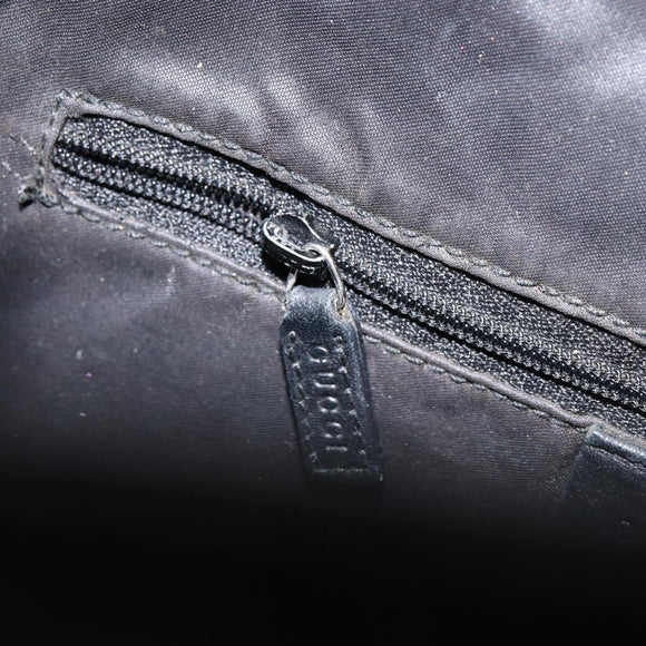 GUCCI GG Canvas Bamboo Shoulder Bag 2way Black Silver 001 4095 Auth ep11948