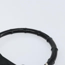 GUCCI GG Canvas Bamboo Shoulder Bag 2way Black Silver 001 4095 Auth ep11948-8
