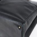 GUCCI Bamboo Hand Bag Leather Black Gold Auth ep11949-14