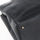 GUCCI Bamboo Hand Bag Leather Black Gold Auth ep11949-15