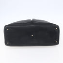 GUCCI Bamboo Hand Bag Leather Black Gold Auth ep11949-5