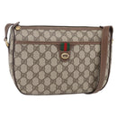 GUCCI GG Supreme Web Sherry Line Bag PVC Beige Gold 89 02 077 Auth ep11951-1