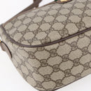 GUCCI GG Supreme Web Sherry Line Bag PVC Beige Gold 89 02 077 Auth ep11951-14
