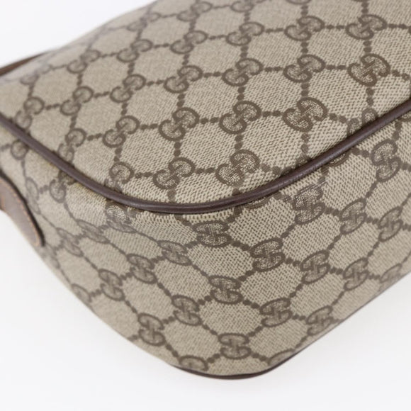 GUCCI GG Supreme Web Sherry Line Bag PVC Beige Gold 89 02 077 Auth ep11951