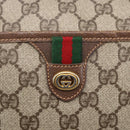 GUCCI GG Supreme Web Sherry Line Bag PVC Beige Gold 89 02 077 Auth ep11951-17