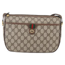 GUCCI GG Supreme Web Sherry Line Bag PVC Beige Gold 89 02 077 Auth ep11951-13