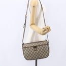 GUCCI GG Supreme Web Sherry Line Bag PVC Beige Gold 89 02 077 Auth ep11951-24