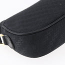 GUCCI Shoulder Bag Canvas Black Gold Auth ep11952-16