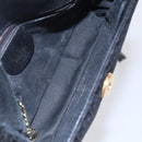 GUCCI Shoulder Bag Canvas Black Gold Auth ep11952-10
