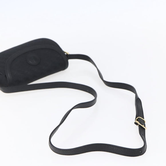 GUCCI Shoulder Bag Canvas Black Gold Auth ep11952