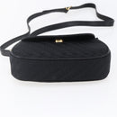 GUCCI Shoulder Bag Canvas Black Gold Auth ep11952-5