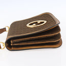 GUCCI GG Canvas Shoulder Bag Brown Gold Auth ep11953-4