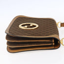 GUCCI GG Canvas Shoulder Bag Brown Gold Auth ep11953-5