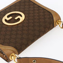 GUCCI GG Canvas Shoulder Bag Brown Gold Auth ep11953-6