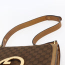 GUCCI GG Canvas Shoulder Bag Brown Gold Auth ep11953-8