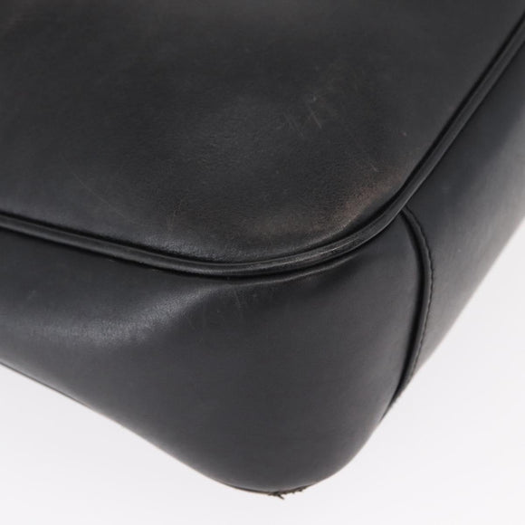 GUCCI Bamboo Shoulder Bag Leather 2way Black 001 1638 2404 Auth ep11956