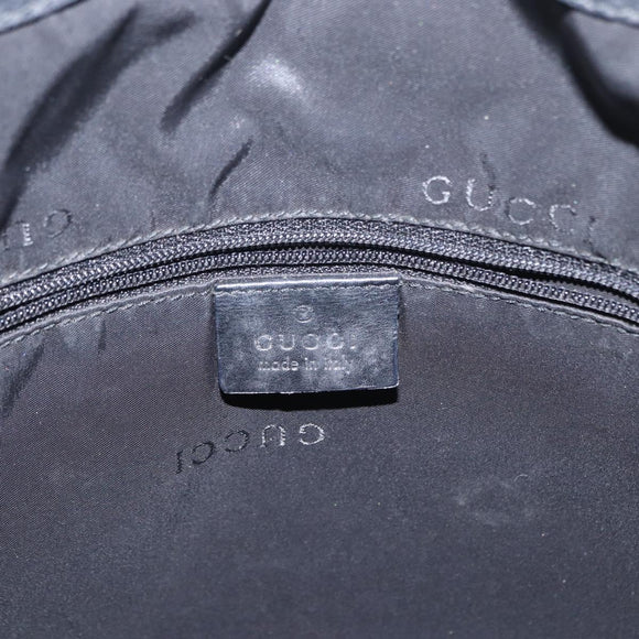 GUCCI Bamboo Shoulder Bag Leather 2way Black 001 1638 2404 Auth ep11956