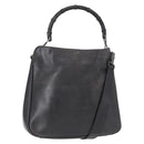 GUCCI Bamboo Shoulder Bag Leather 2way Black 001 1638 2404 Auth ep11956-1