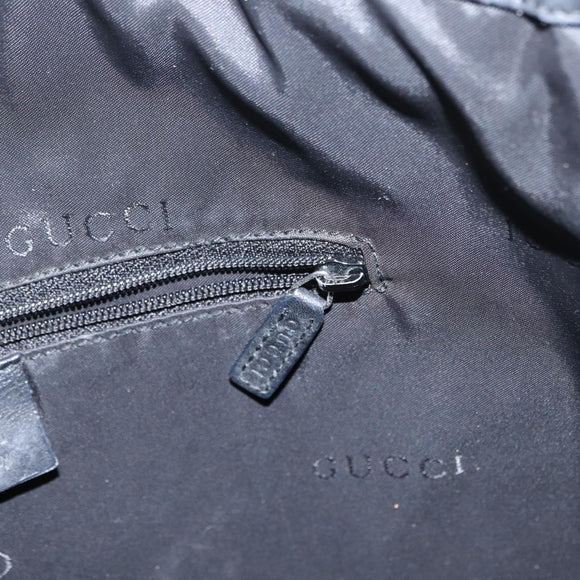 GUCCI Bamboo Shoulder Bag Leather 2way Black 001 1638 2404 Auth ep11956