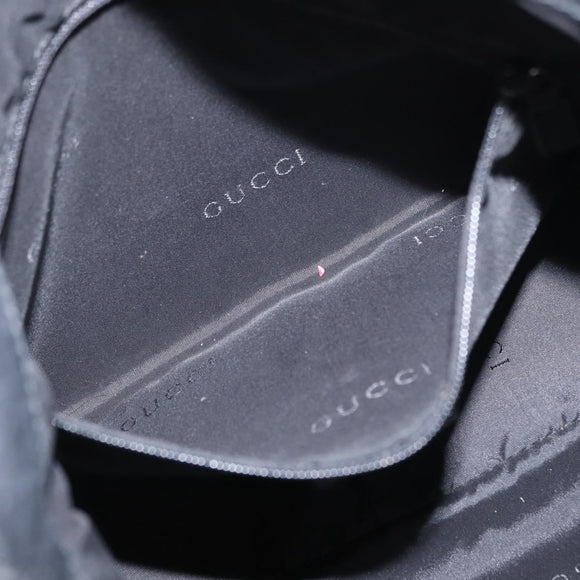 GUCCI Bamboo Shoulder Bag Leather 2way Black 001 1638 2404 Auth ep11956