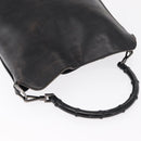 GUCCI Bamboo Shoulder Bag Leather 2way Black 001 1638 2404 Auth ep11956-6