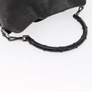 GUCCI Bamboo Shoulder Bag Leather 2way Black 001 1638 2404 Auth ep11956-7