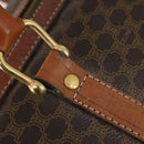 CELINE Macadam Canvas Boston Bag PVC Brown Gold Auth ep11958-14