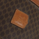 CELINE Macadam Canvas Boston Bag PVC Brown Gold Auth ep11958-15