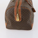 CELINE Macadam Canvas Boston Bag PVC Brown Gold Auth ep11958-5