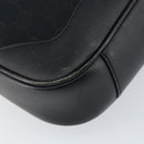 GUCCI GG Canvas Bamboo Shoulder Bag 2way Black Silver 001 4095 Auth ep11959-16