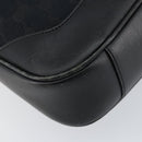 GUCCI GG Canvas Bamboo Shoulder Bag 2way Black Silver 001 4095 Auth ep11959-15