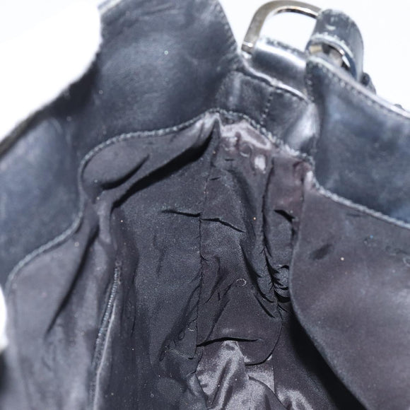 GUCCI GG Canvas Bamboo Shoulder Bag 2way Black Silver 001 4095 Auth ep11959