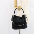 GUCCI GG Canvas Bamboo Shoulder Bag 2way Black Silver 001 4095 Auth ep11959-23