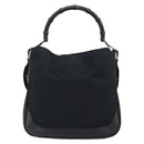 GUCCI GG Canvas Bamboo Shoulder Bag 2way Black Silver 001 4095 Auth ep11959-2