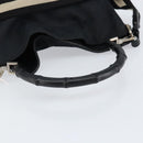 GUCCI GG Canvas Bamboo Shoulder Bag 2way Black Silver 001 4095 Auth ep11959-7