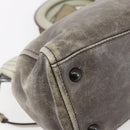 PRADA Hand Bag Leather 2way Gray Gold Auth ep11960-15