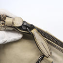 PRADA Hand Bag Leather 2way Gray Gold Auth ep11960-18