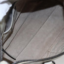 PRADA Hand Bag Leather 2way Gray Gold Auth ep11960-21