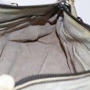 PRADA Hand Bag Leather 2way Gray Gold Auth ep11960-22