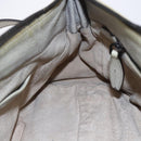 PRADA Hand Bag Leather 2way Gray Gold Auth ep11960-23