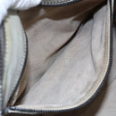 PRADA Hand Bag Leather 2way Gray Gold Auth ep11960-25