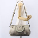 PRADA Hand Bag Leather 2way Gray Gold Auth ep11960-27