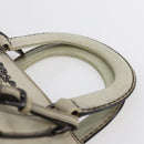 PRADA Hand Bag Leather 2way Gray Gold Auth ep11960-8