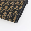 Christian Dior Trotter Canvas Shoulder Bag Navy Gold Auth ep11961-12