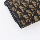 Christian Dior Trotter Canvas Shoulder Bag Navy Gold Auth ep11961-13