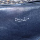 Christian Dior Trotter Canvas Shoulder Bag Navy Gold Auth ep11961-14